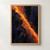 Abstract dark angular forms split by a glowing diagonal copper-orange fissure with fine branching cracks.; frame shown for styling only
