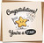Congratulations Card - You're a Star - Cute Star Illustration, Blank Inside, 145mm x 145mm Square Greeting Card with Kraft Envelope for Graduation, New Job, Exam Results, Achievement