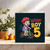 5th Birthday Card for Boy – Bicycle Rider Design – Age 5 Happy Birthday – 145mm x 145mm Square Greeting Card with Kraft Envelope – Son Grandson Nephew Kids