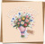 Bunches of Love Floral Bouquet Greeting Card, 145 x 145 mm Square, Blank Inside, Includes Kraft Envelope, For Birthday, Anniversary, Thank You, Thinking of You