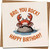 Bro You Rock Funny Birthday Card for Brother – Crab Cartoon Square Greeting, 145mm x 145mm, Blank Inside, Includes Kraft Envelope