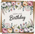 Happy 21st Birthday Card – Floral Square Greeting, 145mm x 145mm – Elegant Botanical Design – Includes Kraft Envelope – For Her or Him