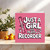 Just a Girl Who Plays Recorder Greeting Card, 145mm x 145mm Square Pink Music Card with Kraft Envelope, Funny Birthday Card for Recorder Player, Music Student, Daughter, Friend