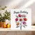 Happy Birthday Card, 145 x 145 mm Square Floral Bouquet Design, Blank Inside, Includes Kraft Envelope – Premium Greeting Card for Women Men Mum Dad Friends
