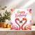 Happy Birthday Card 145mm x 145mm – Pink Flamingo Design, Blank Inside, Square Greeting Card with Kraft Envelope for Her Him Friends Teens Adults