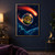 A luminous glass sphere containing a miniature orange tree sits beneath a red-orange comet, with stars and planetary forms against an indigo sky.; frame shown for styling only