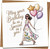 Birthday Card for Her – Woman with Balloons, Stylish Square Greeting, 145mm x 145mm, Blank Inside, Includes Kraft Envelope – For Wife, Girlfriend, Friend, Sister, Daughter