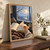 A hand turns a page in an open book on a cushioned window seat beside a steaming cup, with snow-dusted bare branches beyond the window.; frame shown for styling only