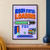 Bedroom status panel with ROOM STATUS: LOADING lettering, a 73% green progress meter jammed by a sock, an open door icon, books and a plant.; frame shown for styling only