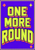 Bold three-line “ONE MORE ROUND” lettering on a violet panel with lime border and inline, coral shadows, diamond, sparkle, and circle.