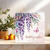Birthday Wishes Card - Floral Wisteria and Butterfly Design, 145mm x 145mm Square Greeting Card with Kraft Envelope - Elegant Watercolor, Blank Inside