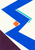 Cobalt zigzag with a tangerine diamond and turquoise accent over warm off-white, anchored by a plum corner.