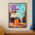 Smiling teenager in a white hoodie taps an orange bucket on a purple stool as turquoise birds rise around the words “A BUCKET CAN BE A BEGINNING.”; frame shown for styling only