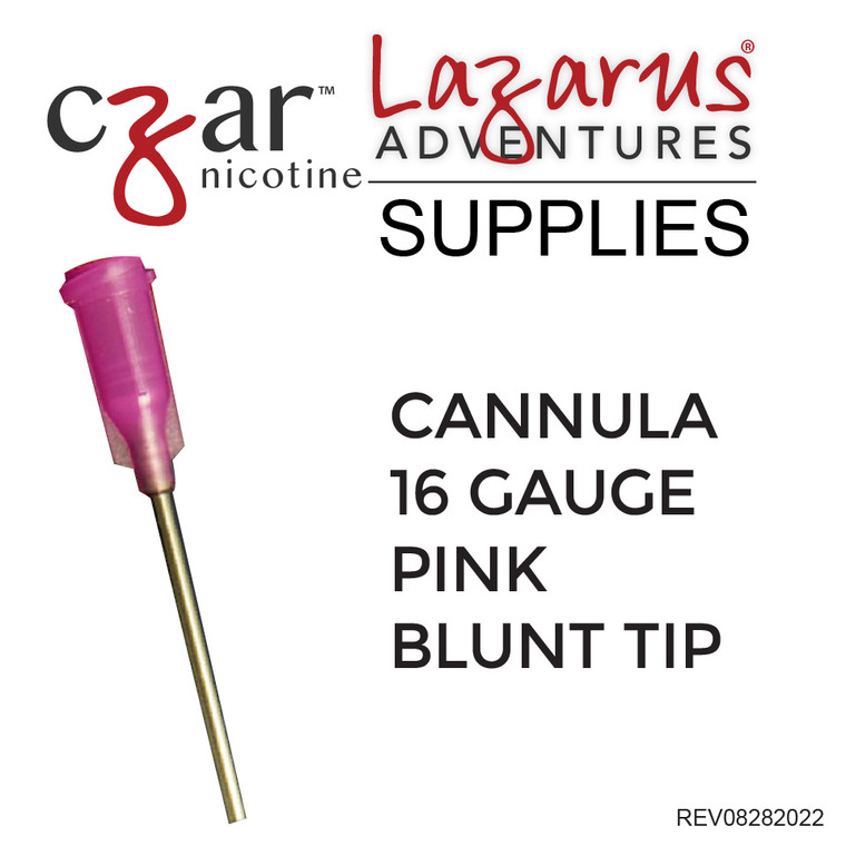 16 Gauge Cannula Pink Blunt Tip - Syringe sold separately.