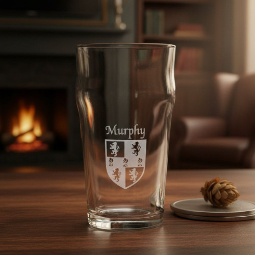 Irish Coat of Arms Pub Glass - Set of 4 (Sand Etched)