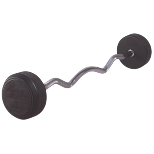 Fixed Curl Rubber Barbell 20KG