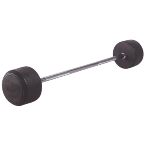 Fixed Straight Rubber Barbell 25KG