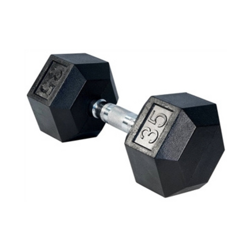 35LB Rubber Hex Dumbbell