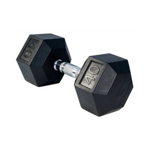 40LB Rubber Hex Dumbbell