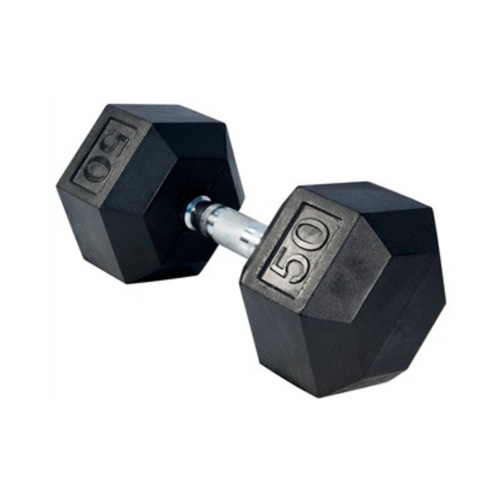 50LB Rubber Hex Dumbbell