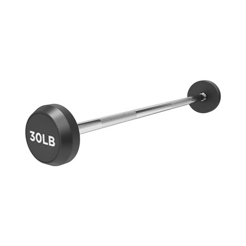 30LB Rubber Fixed Straight Barbell