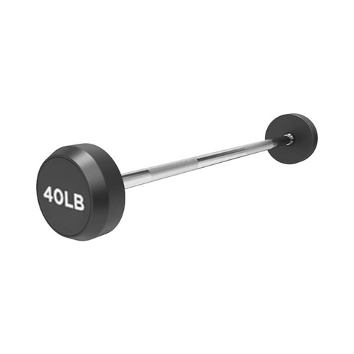 40LB Rubber Fixed Straight Barbell