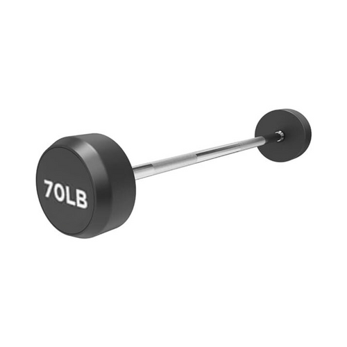 70LB Rubber Fixed Straight Barbell