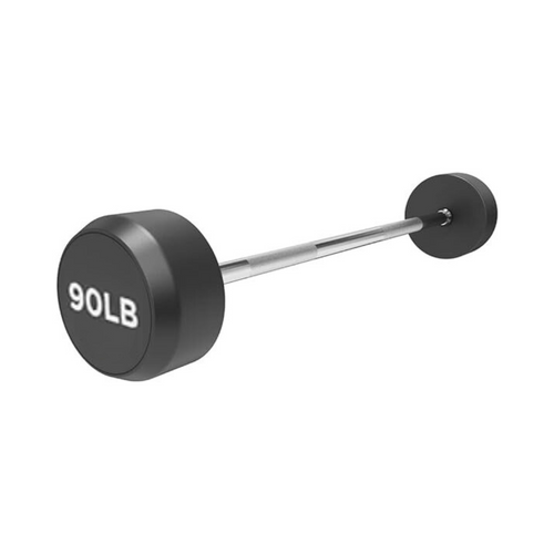 90LB Rubber Fixed Straight Barbell