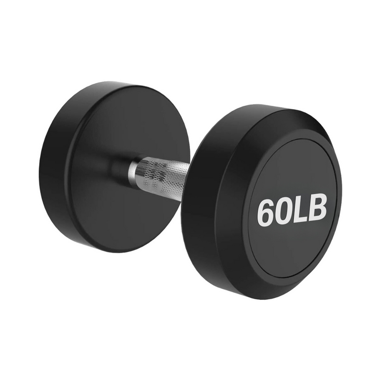 60LB Rubber Round Dumbbell