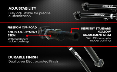 Freedom Off-Road Adjustable Lower Control Arms for 0-8" Lift #FO-J705L-ADJ
