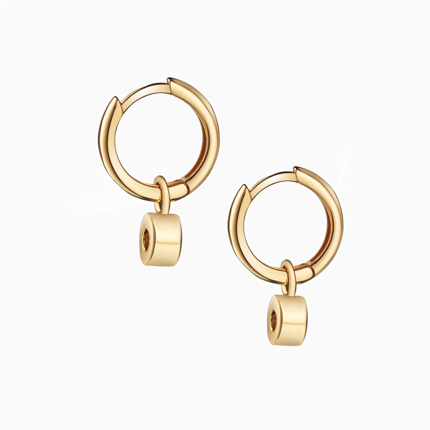 Circle Cubic Zirconia Gold Plated Drop Earrings - 3 Circle Cubic Zirconia Gold Plated Drop Earrings - 3