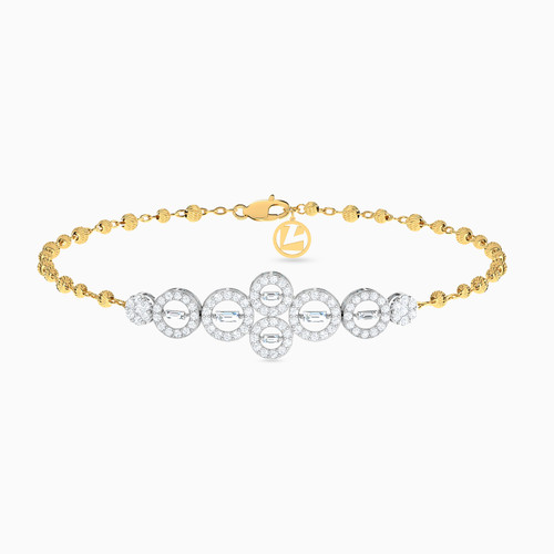LGB124 - Circle Cubic Zirconia Chain Bracelet in 18K Gold - 21010790008-1.jpg