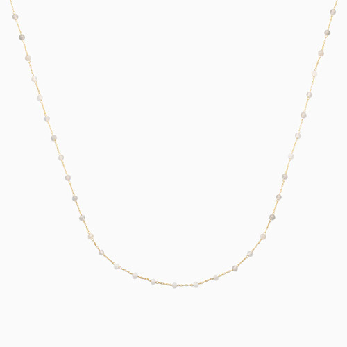 WN183 - Circle Clear Stone Gold Plated Chain Necklace - 97382850-1.jpg
