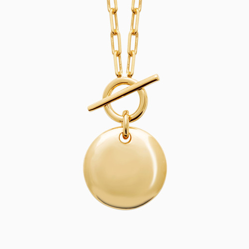 WN215 - Circle Gold Plated Necklace - 92204745-1.jpg
