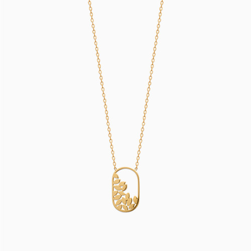 WN218 - Oval Gold Plated Necklace - 92203345-1.jpg