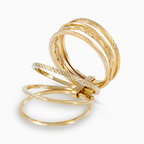 WR133 - Textured Gold Plated Ring - 294510052-2.jpg
