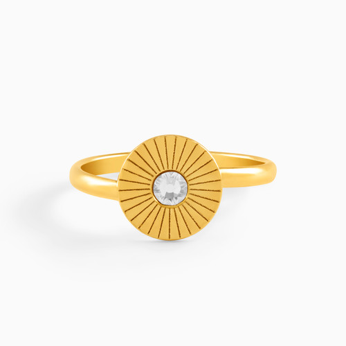WR112 - Circle Clear Stone Gold Plated Ring - A4260-07DA-1.jpg