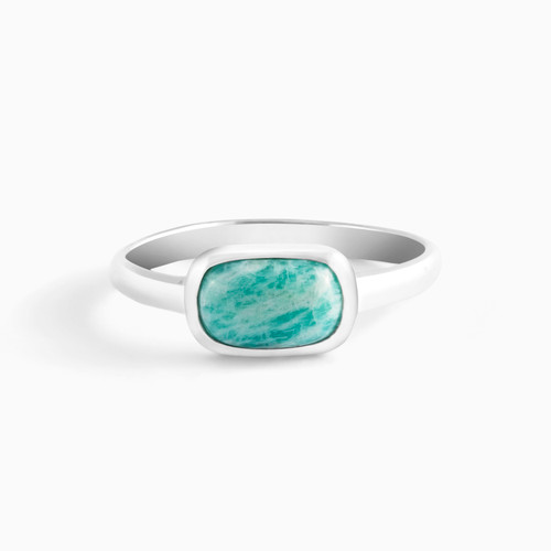 WR12 - Oval Green Stones Sterling Silver Ring (Size 14) - 192376054-1.jpg