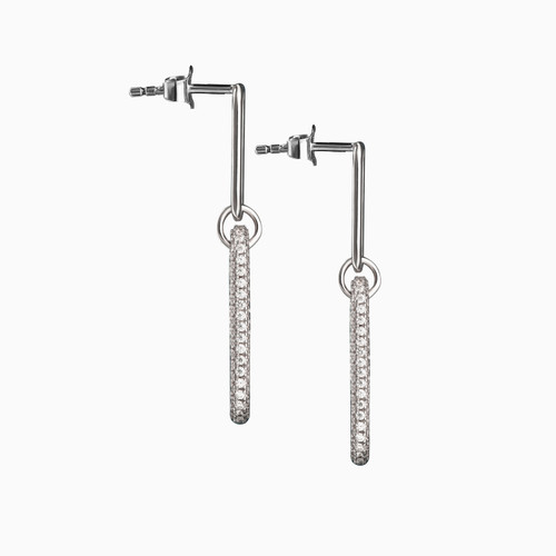 WE4 - Link Cubic Zirconia Sterling Silver Drop Earrings - 1588510-3.jpg