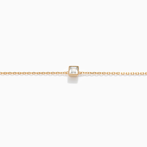 WB16 - Square Cubic Zirconia Gold Plated Chain Bracelet - 97356618-3.jpg