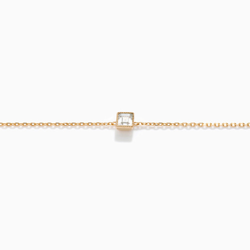 WB16 - Square Cubic Zirconia Gold Plated Chain Bracelet - 97356618-3.jpg