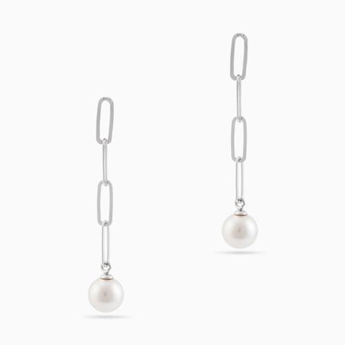 WE79 - Link Pearl Sterling Silver Drop Earrings - A4161-00HT-1.jpg