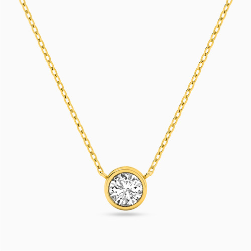 LIN275 - Round Cubic Zirconia Necklace in 18K Gold - 111401100003-1.jpg