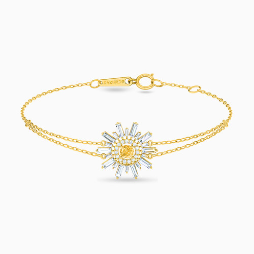 LIB2 - Flower Yellow Stone Chain Bracelet in 18K Gold - 111301180040-1.jpg