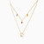 LIN718 - Round Colored Stones Layered Necklace in 18K Gold - 111404180299 - 2.jpg LIN718 - Round Colored Stones Layered Necklace in 18K Gold - 111404180299 - 2.jpg
