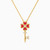 LIN198 - Key Red Stone Necklace in 18K Gold - 111405130210-1.jpg LIN198 - Key Red Stone Necklace in 18K Gold - 111405130210-1.jpg