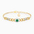 LIB89 - Round Diamond & Green Stones Chain Bracelet in 18K Gold - 111304120125-1.jpg LIB89 - Round Diamond & Green Stones Chain Bracelet in 18K Gold - 111304120125-1.jpg