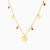MLN348 - Bow Red Stone Chain Necklace in 18K Gold - 111050300512421-2.jpg