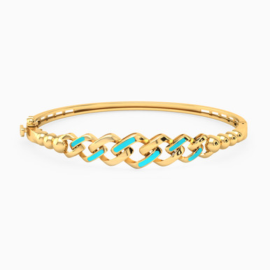 Links Enamel Coated Bangle Bracelet in 18K Gold - 21011110668 Links Enamel Coated Bangle Bracelet in 18K Gold - 21011110668