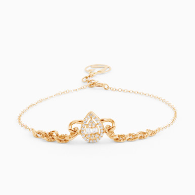 Pear Cubic Zirconia Chain Bracelet in 18K Gold - 21010790004